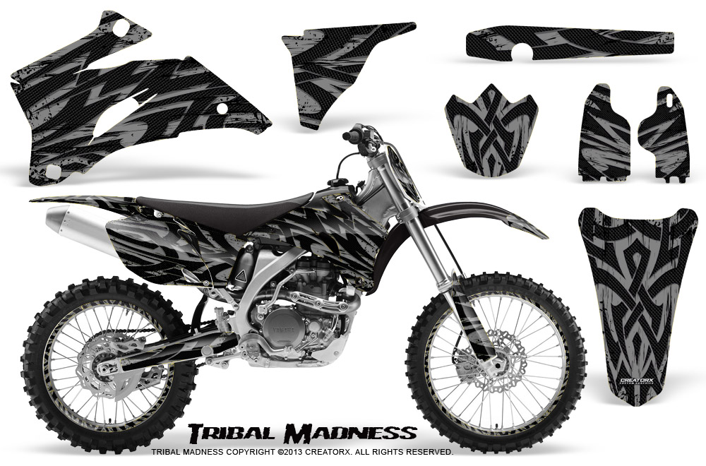 Yamaha YZ 250F 450F 06-09 Graphics Kit Tribal Madness Silver NP Rims